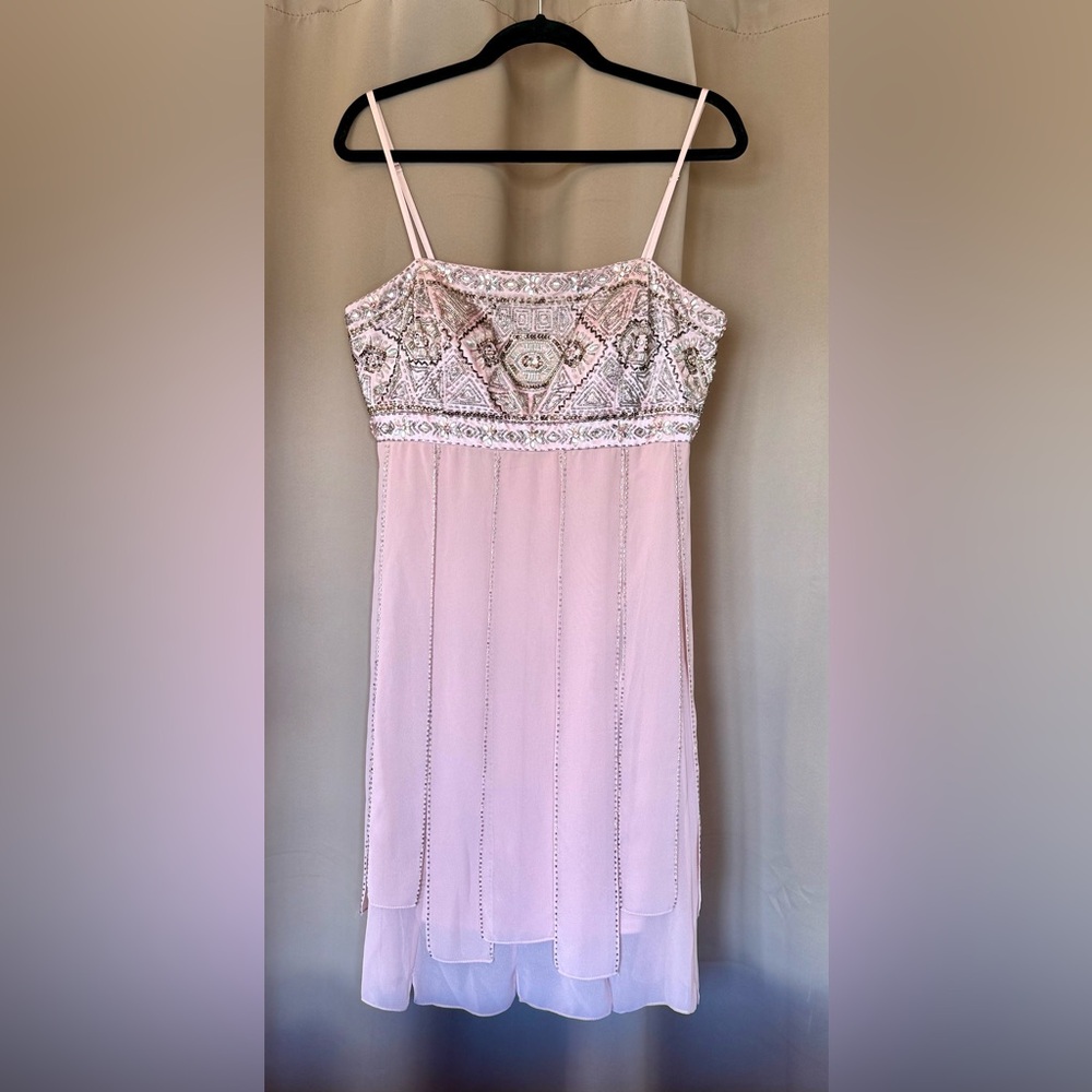 Sue Wong Pink Beaded Dress